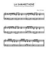 Téléchargez l'arrangement pour piano de la partition de Traditionnel-La-Samaritaine en PDF